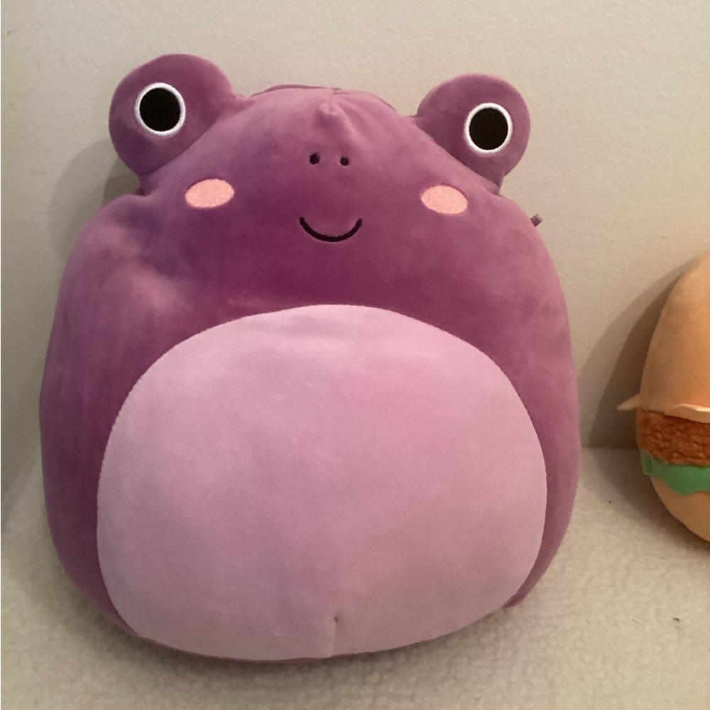 Squishmallows Purple and Light Pink Frog Plush